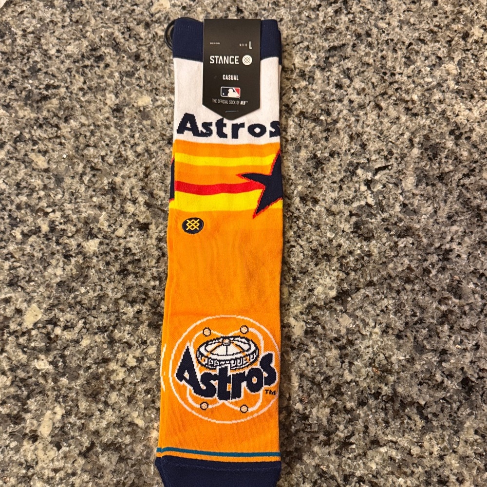 Stance Astros Orange and Navy Socks